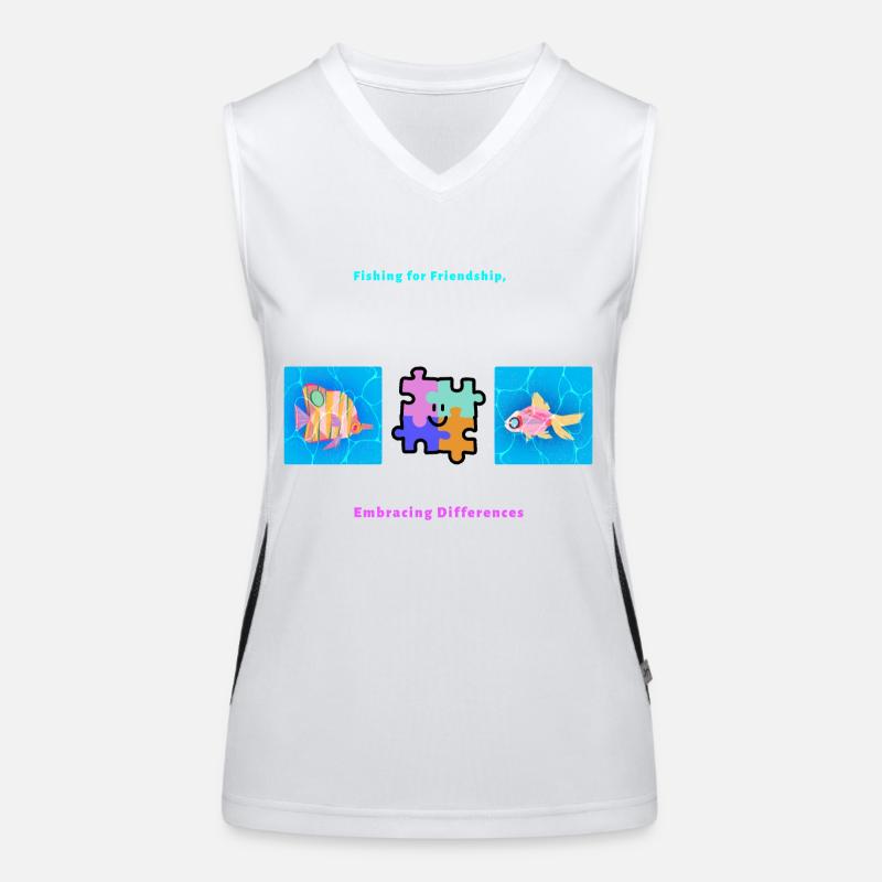 Pêcher l’amitié Accepter les différences Débardeur respirant contrasté Femme