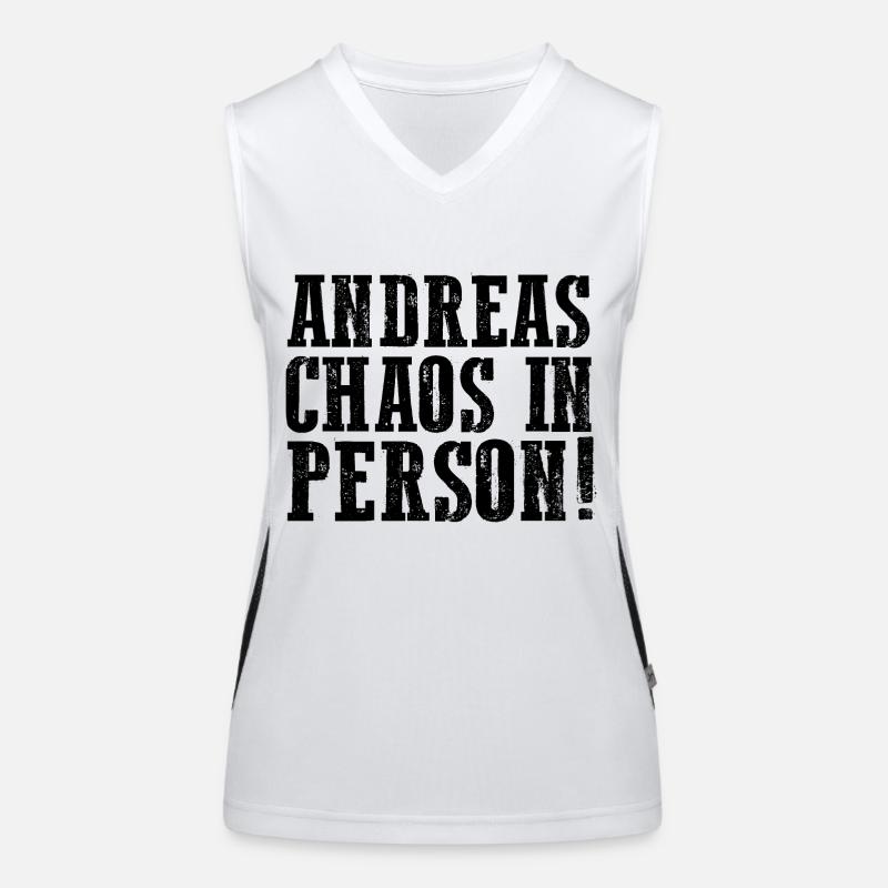 First name Andreas Women's Functional Contrast Tank Top