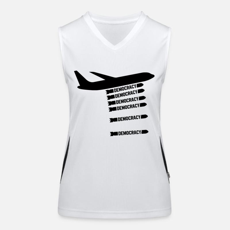 Democracy Freedom Bomb Women's Functional Contrast Tank Top