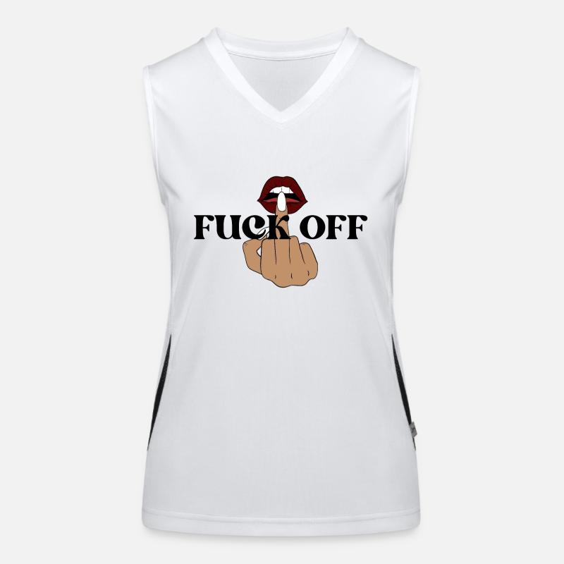 Mittelfinger Funktionelles Kontrast-Tank Top für Frauen