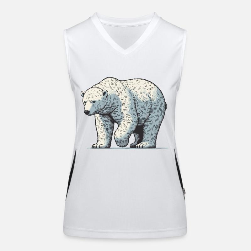 Ours blanc Débardeur respirant contrasté Femme
