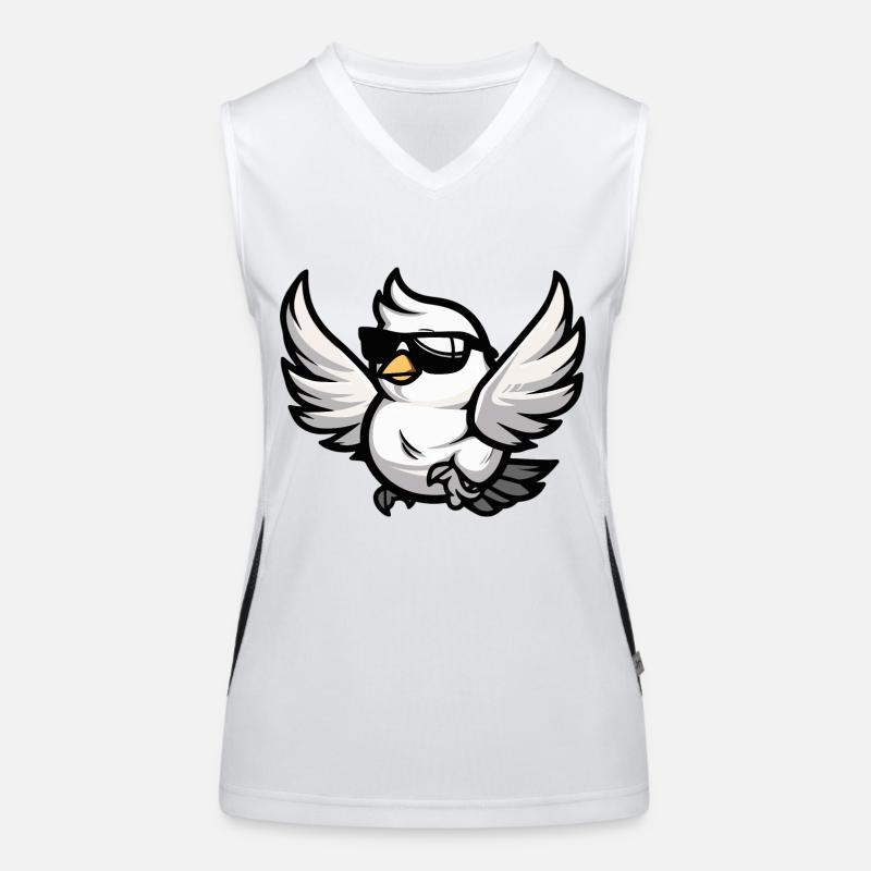 Taube Vogel Comic Cool Funktionelles Kontrast-Tank Top für Frauen