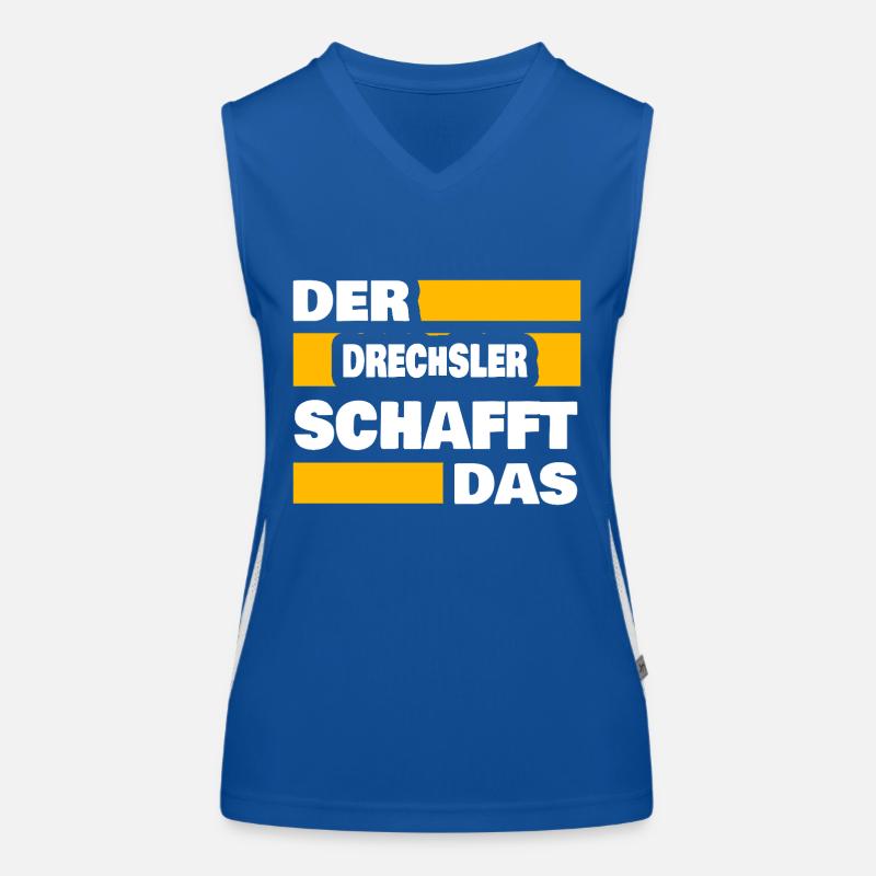 Woodturning as work Women's Functional Contrast Tank Top