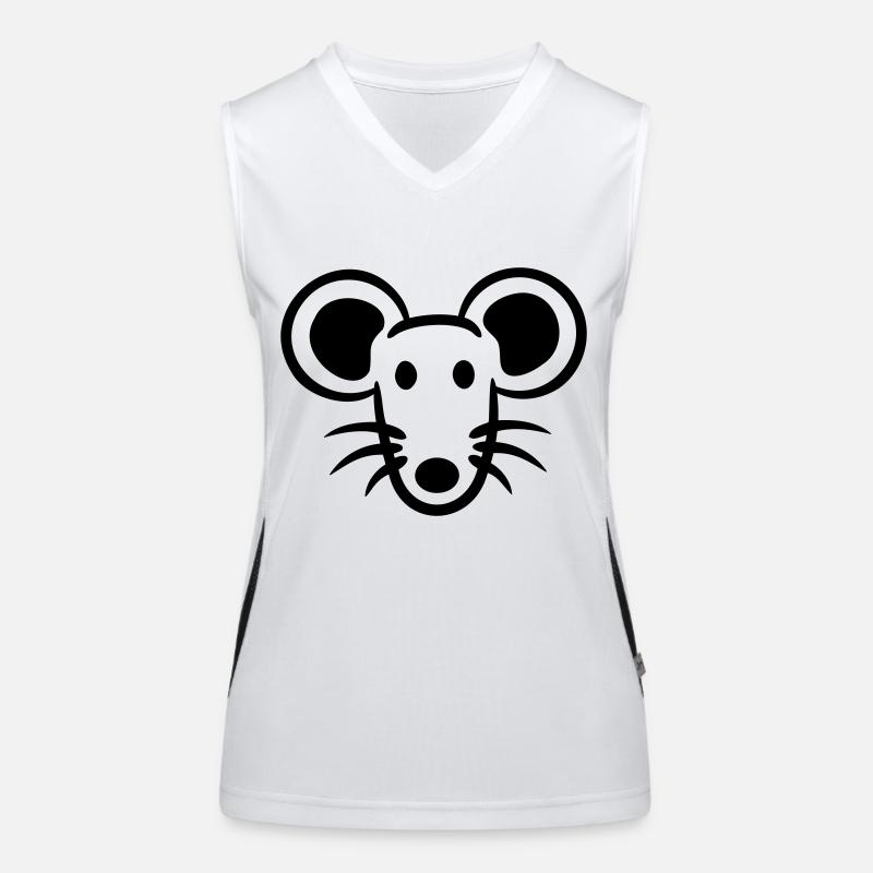 Mouse Mouse Cute Little Rat Rodent Friendly Women's Functional Contrast Tank Top