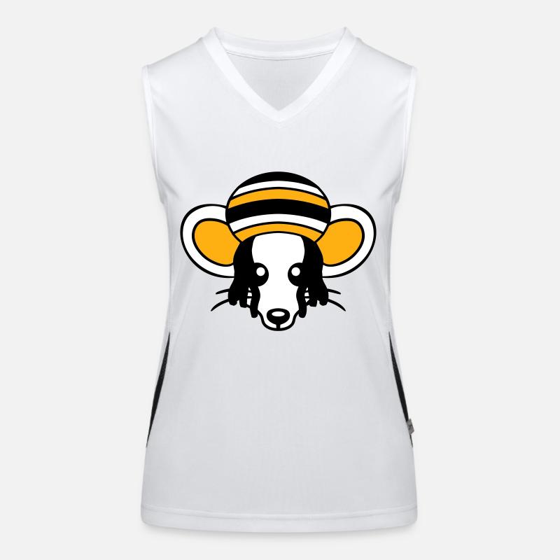 Mouse Raggae Jamaica Hat Rasta Lure Chill Hat Women's Functional Contrast Tank Top