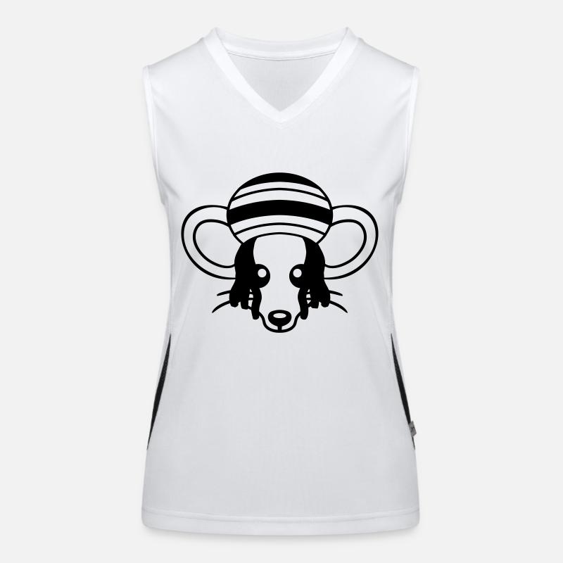 Mouse Raggae Jamaica Hat Rasta Lure Chill Hat Women's Functional Contrast Tank Top