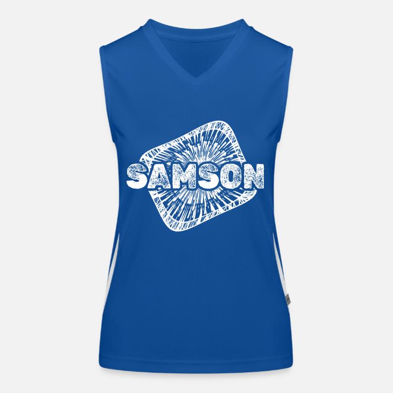 Samson als Geburt Funktionelles Kontrast-Tank Top für Frauen