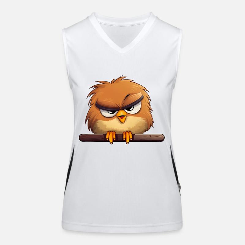 Really? Vogel mit bösem Blick Funktionelles Kontrast-Tank Top für Frauen