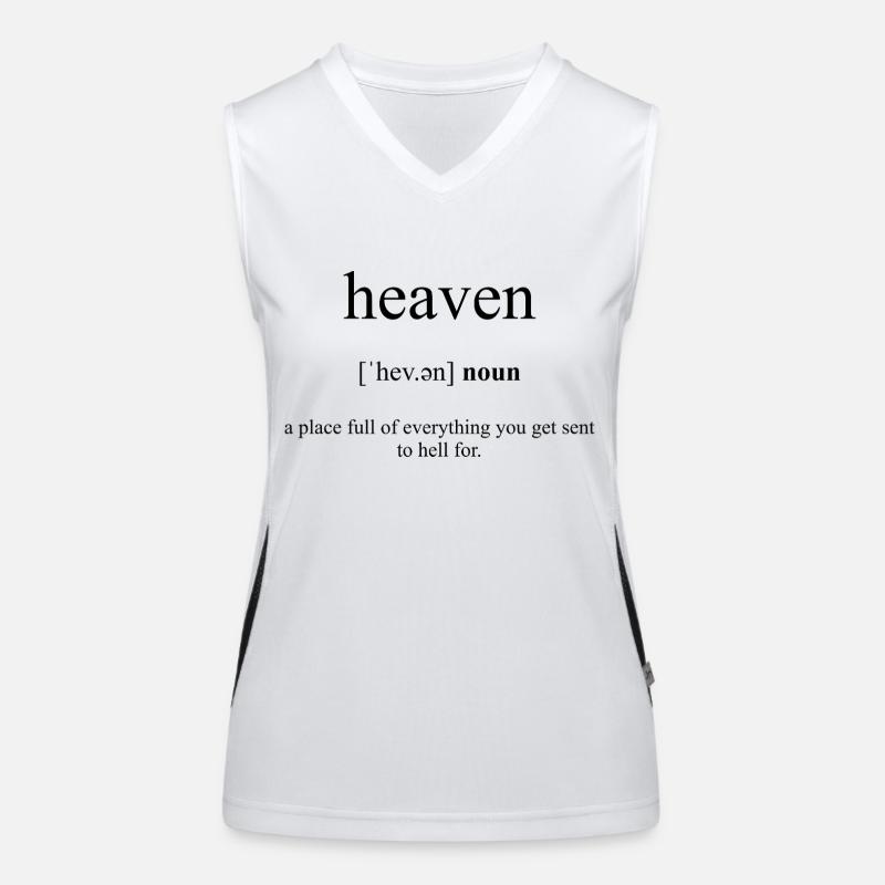 Heaven (Himmel) Definition Dictionary Funktionelles Kontrast-Tank Top für Frauen