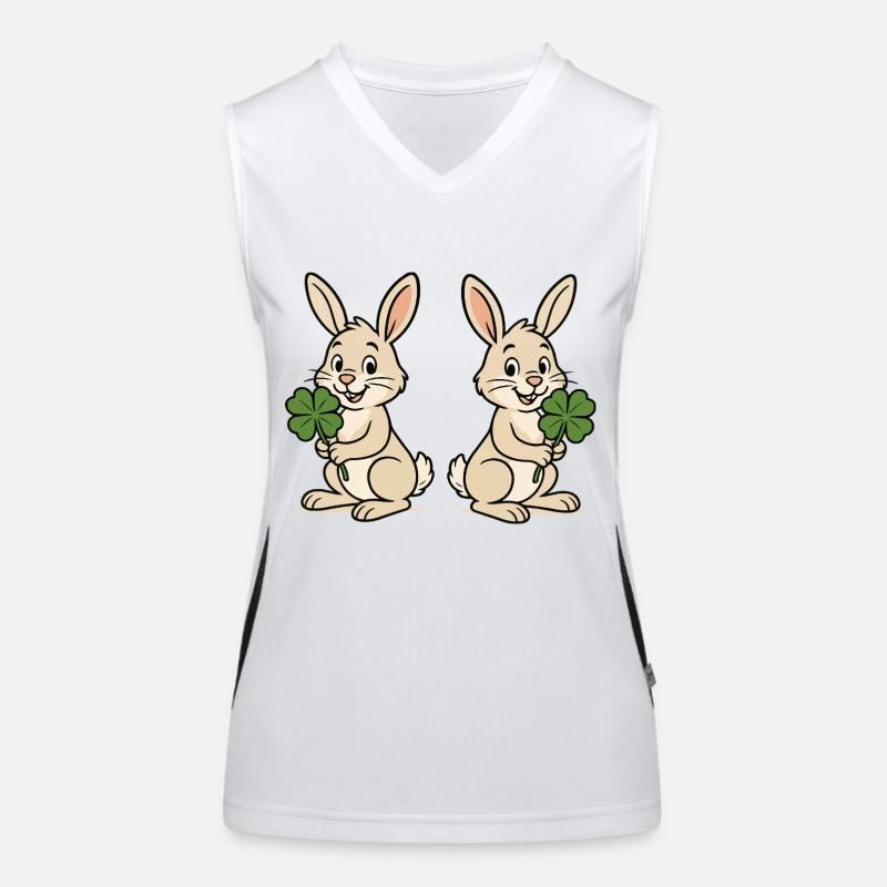 Trèfle de lapin 2 Débardeur respirant contrasté Femme