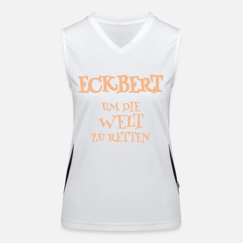 Eckbert as a helper Women's Functional Contrast Tank Top