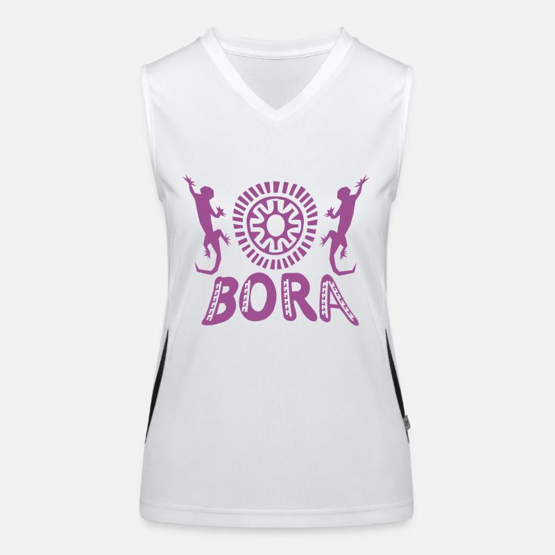 lila Tattoo Bora Bora Funktionelles Kontrast-Tank Top für Frauen