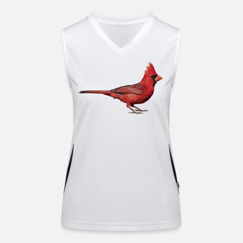 Nördlicher Kardinal Funktionelles Kontrast-Tank Top für Frauen
