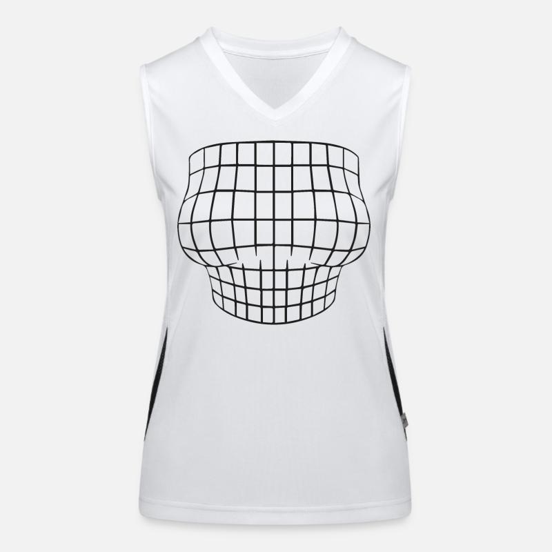 BREASTS OPTICAL ILLUSION Women's Functional Contrast Tank Top