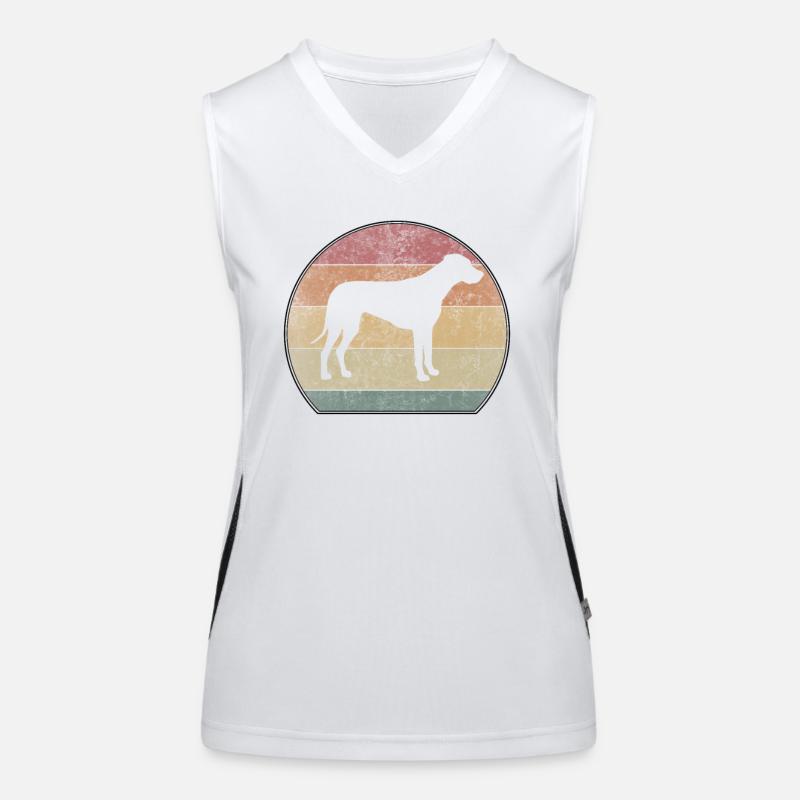 Rétro Rhodesian Ridgeback Sunset Débardeur respirant contrasté Femme