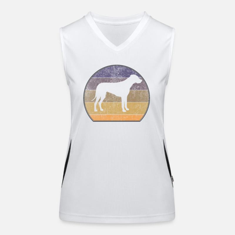 Rétro Rhodesian Ridgeback Sunset Débardeur respirant contrasté Femme