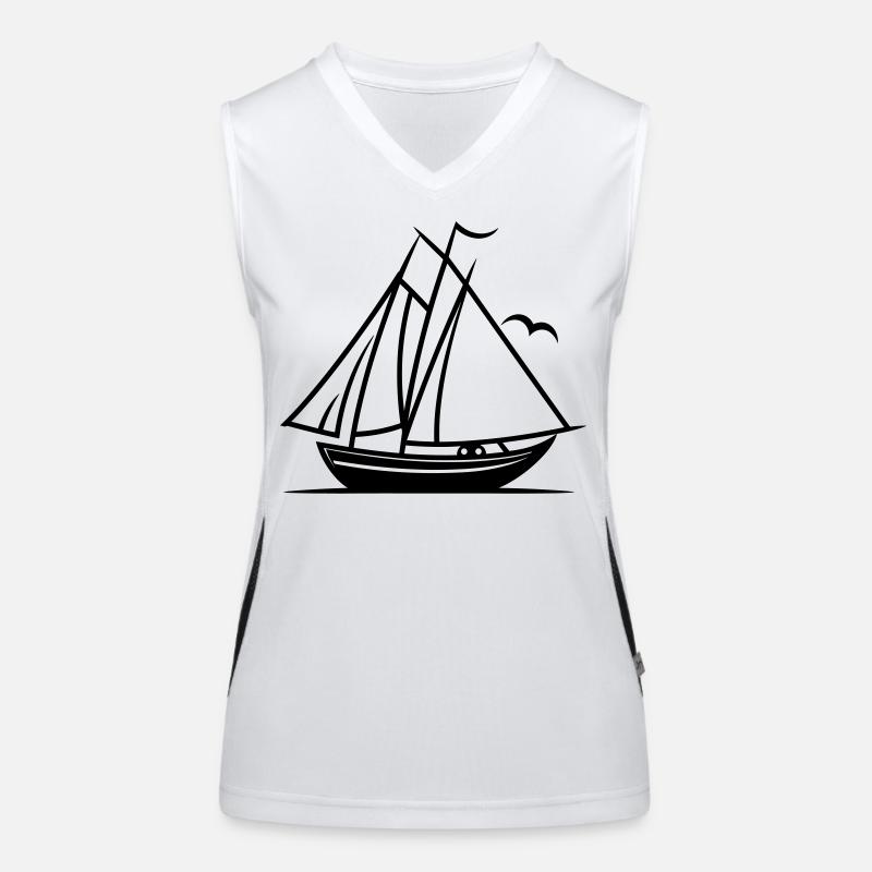Sailing ship Women's Functional Contrast Tank Top