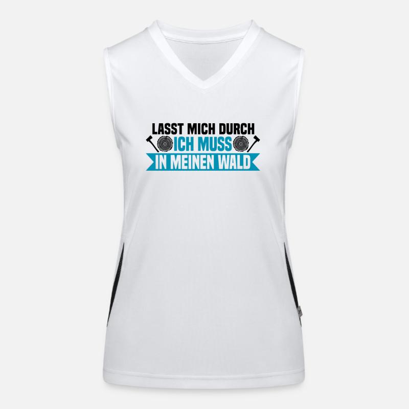Lasst mich durch, ich muss in meinen Wald Funktionelles Kontrast-Tank Top für Frauen