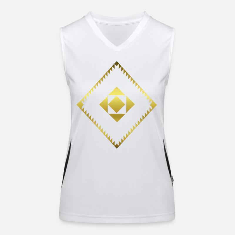 Geometric Shape - Graphic - Abstract - Geometry Women's Functional Contrast Tank Top