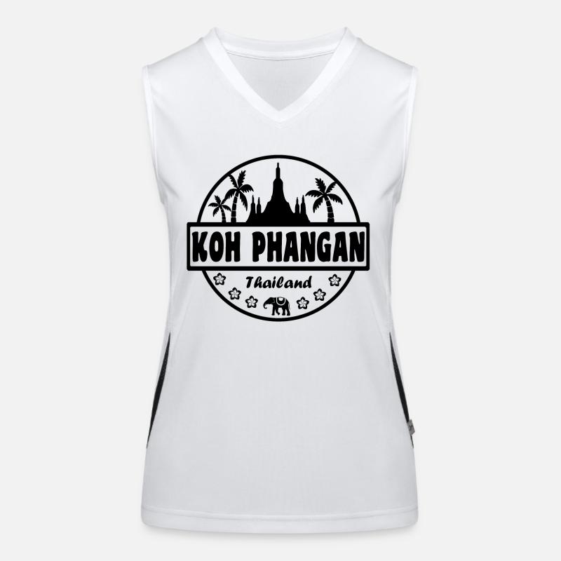Koh Phangan Thailand Funktionelles Kontrast-Tank Top für Frauen