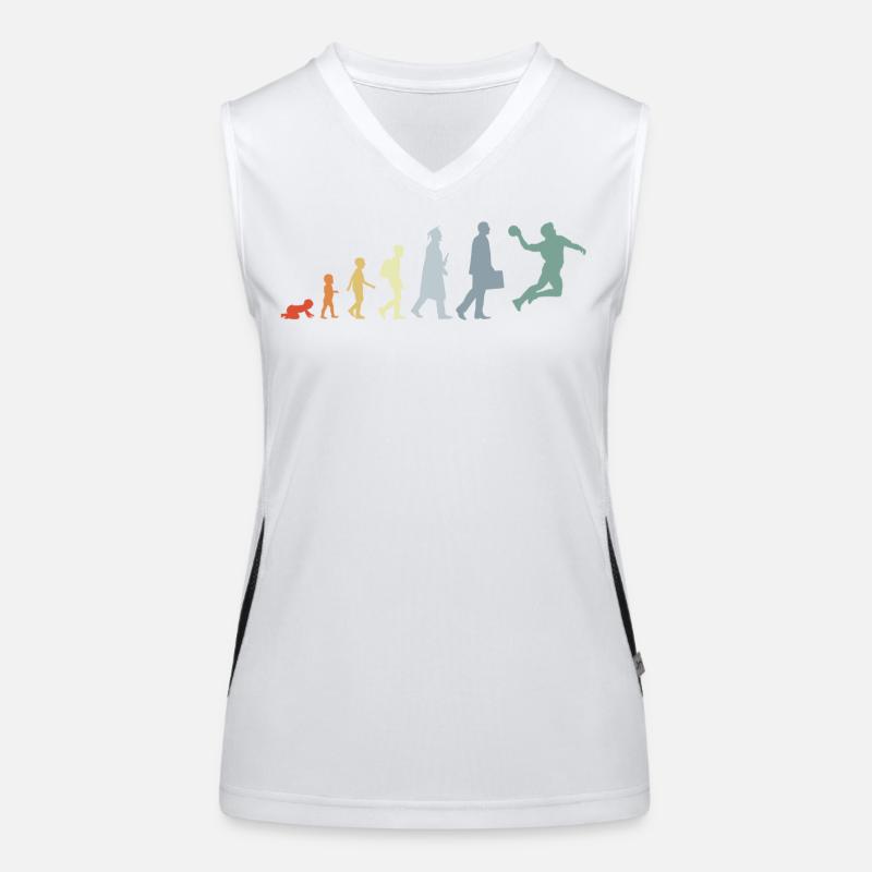 Vintage Handball Evolution Funktionelles Kontrast-Tank Top für Frauen