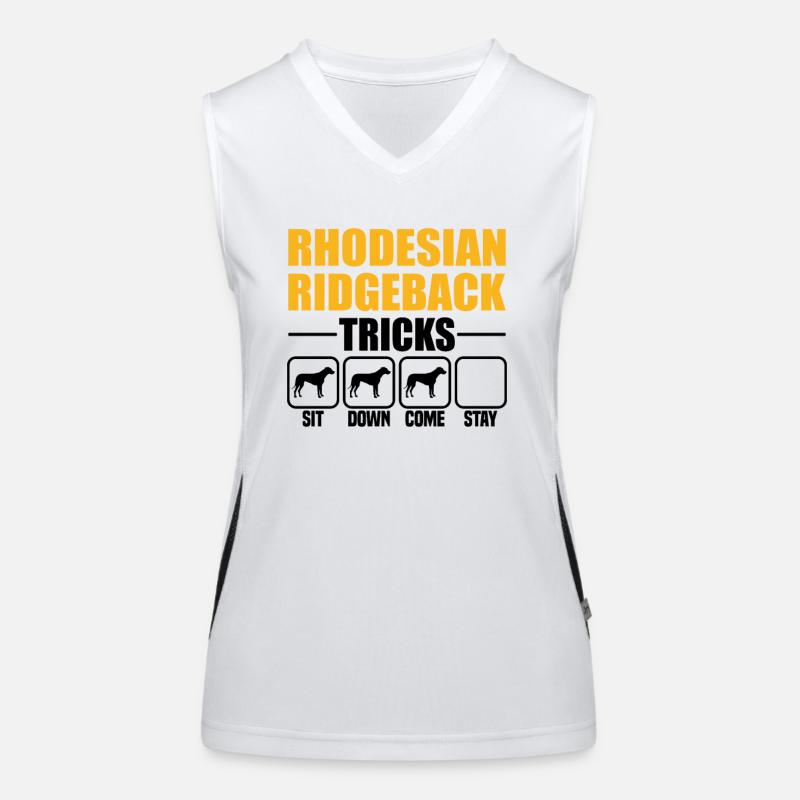 Rhodesian Ridgeback Tricks Funktionelles Kontrast-Tank Top für Frauen