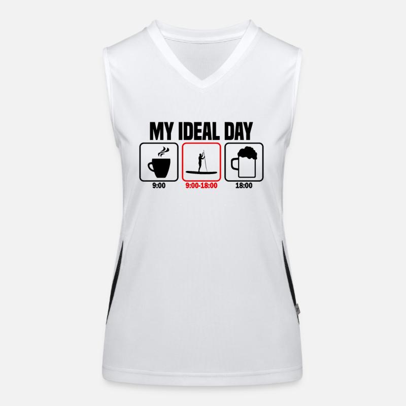 Mein perfekter Tag Stand Up Paddle SUP Funktionelles Kontrast-Tank Top für Frauen
