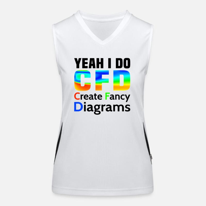 Yes, I make CFD funny Fluid Dynamics Engineer Women's Functional Contrast Tank Top