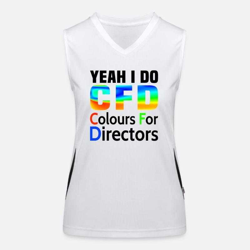 Yes, I make CFD funny Fluid Dynamics Engineer Women's Functional Contrast Tank Top