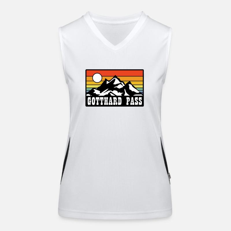 Gotthard Pass Funktionelles Kontrast-Tank Top für Frauen