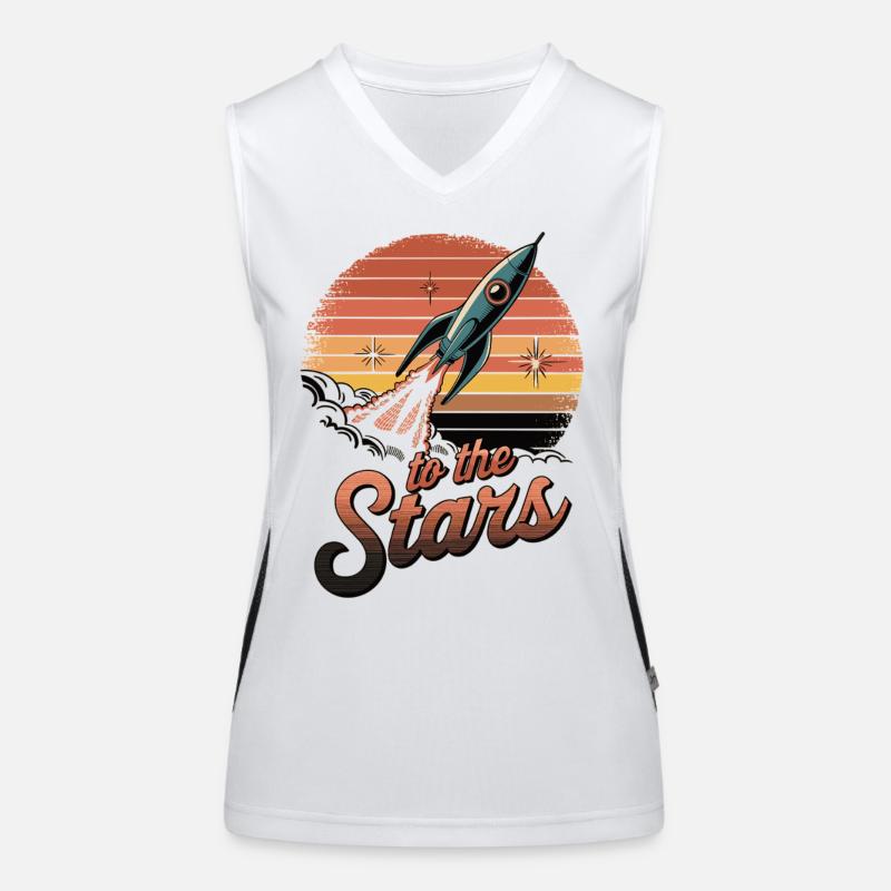 Flug zu den Sternen Funktionelles Kontrast-Tank Top für Frauen