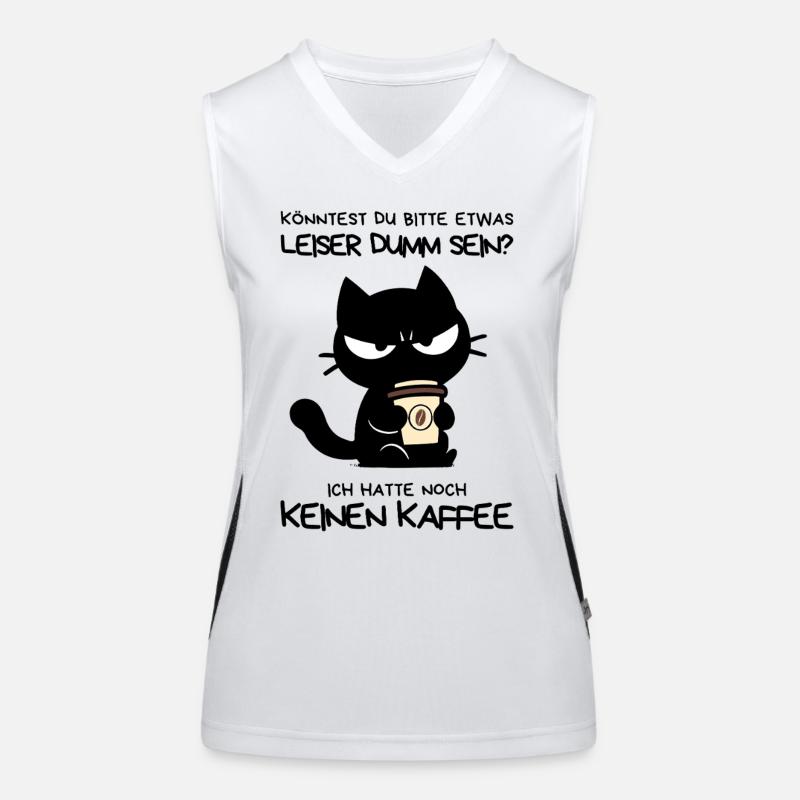 Kaffee. Jetzt. Sofort. – Grumpy Style mit Koffein Funktionelles Kontrast-Tank Top für Frauen