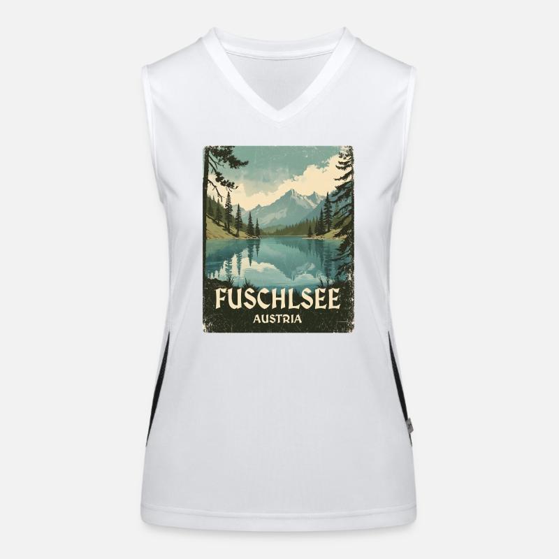 Fuschlsee Funktionelles Kontrast-Tank Top für Frauen