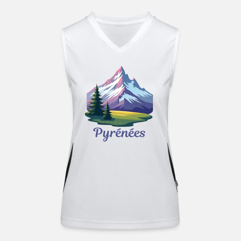 Pyrenaeen Pyrenees Funktionelles Kontrast-Tank Top für Frauen