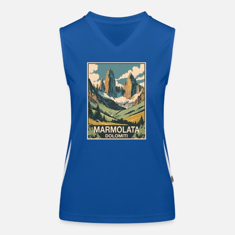 Marmolada Dolomites Débardeur respirant contrasté Femme