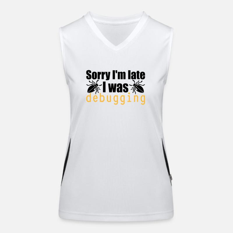 Sorry I’m late, I was debugging Funktionelles Kontrast-Tank Top für Frauen