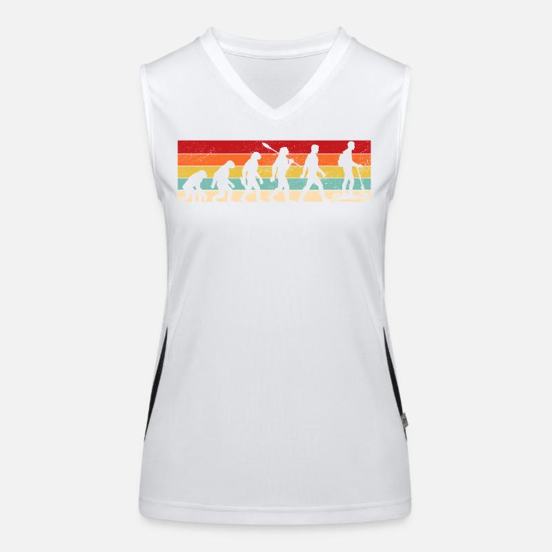 Vintage Evolution - E-Scooter Funktionelles Kontrast-Tank Top für Frauen