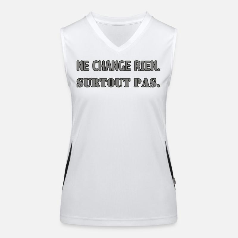 Ne change rien. Surtout pas. Débardeur respirant contrasté Femme