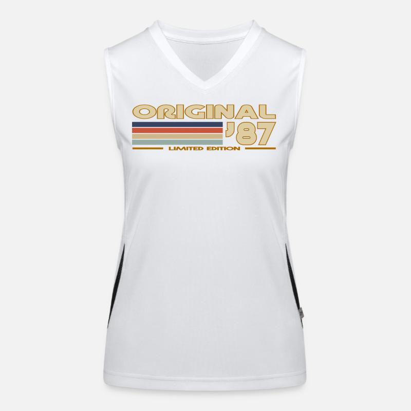 1987 Funktionelles Kontrast-Tank Top für Frauen