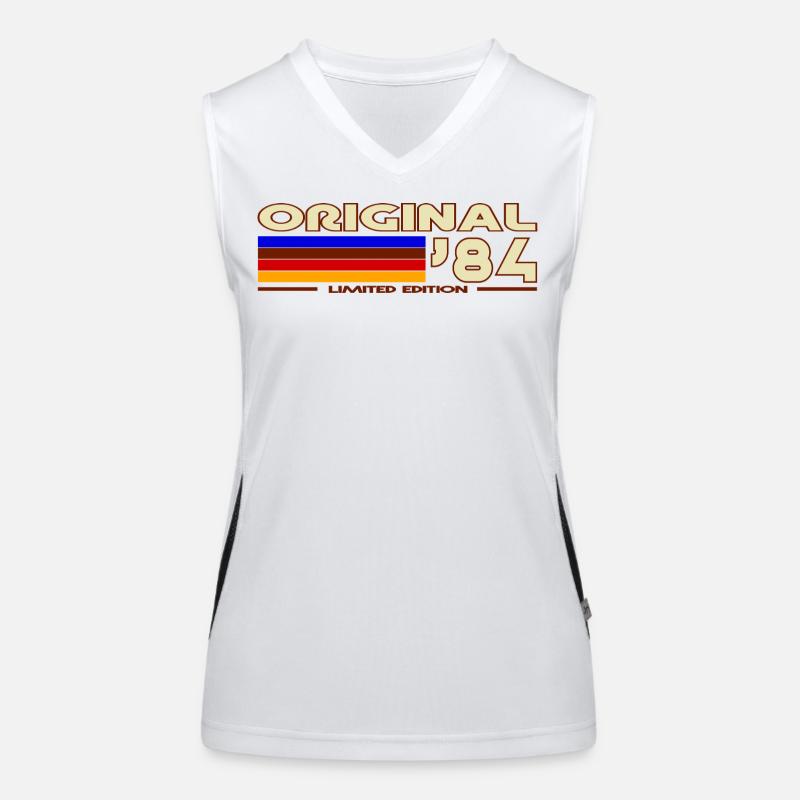 Originale 84er Retro-Streifen Funktionelles Kontrast-Tank Top für Frauen