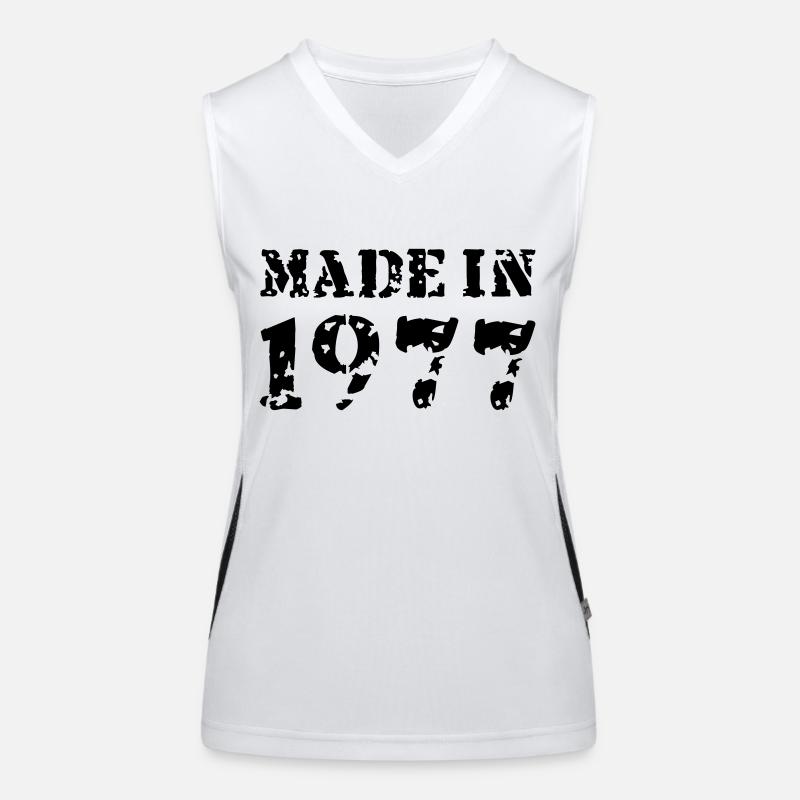 Made in 1977 Funktionelles Kontrast-Tank Top für Frauen