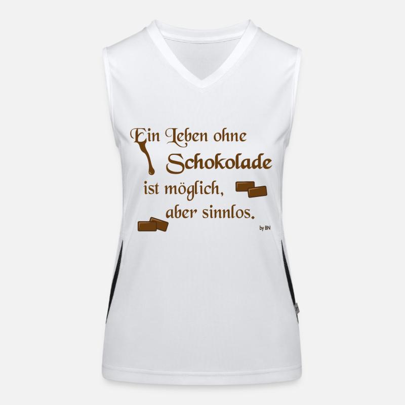 ein leben ohne schokolade Funktionelles Kontrast-Tank Top für Frauen