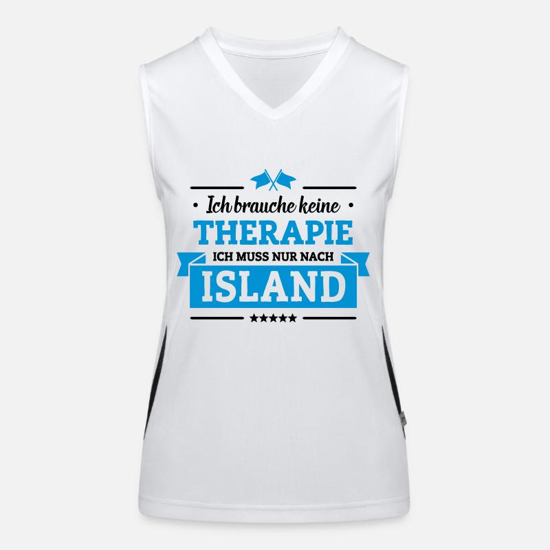 Nur nach Island Funktionelles Kontrast-Tank Top für Frauen