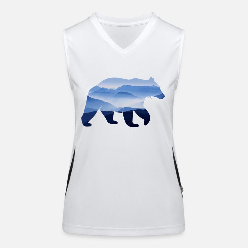 Bär Funktionelles Kontrast-Tank Top für Frauen