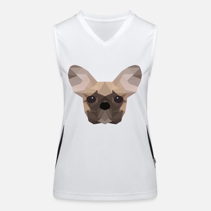 Bouledogue français Low Poly Débardeur respirant contrasté Femme