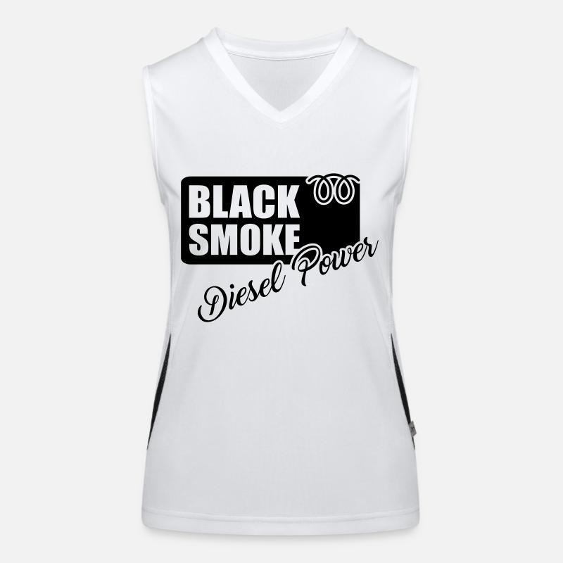 black smoke black Funktionelles Kontrast-Tank Top für Frauen