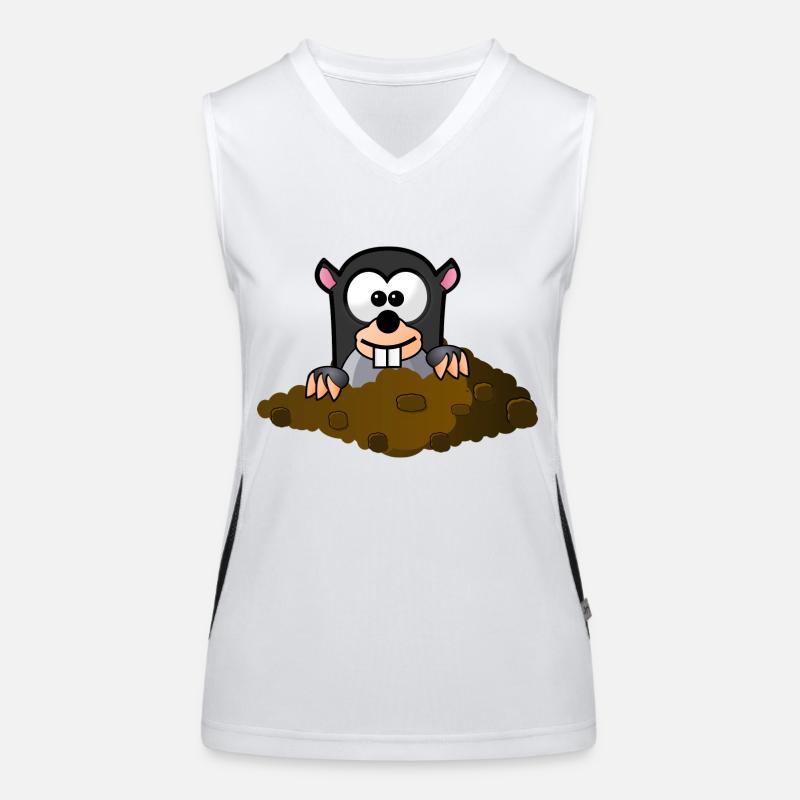 Molecule comic style Women's Functional Contrast Tank Top