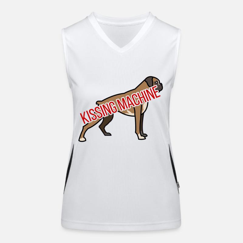 Chien / Boxer: Machine Embrasser Débardeur respirant contrasté Femme