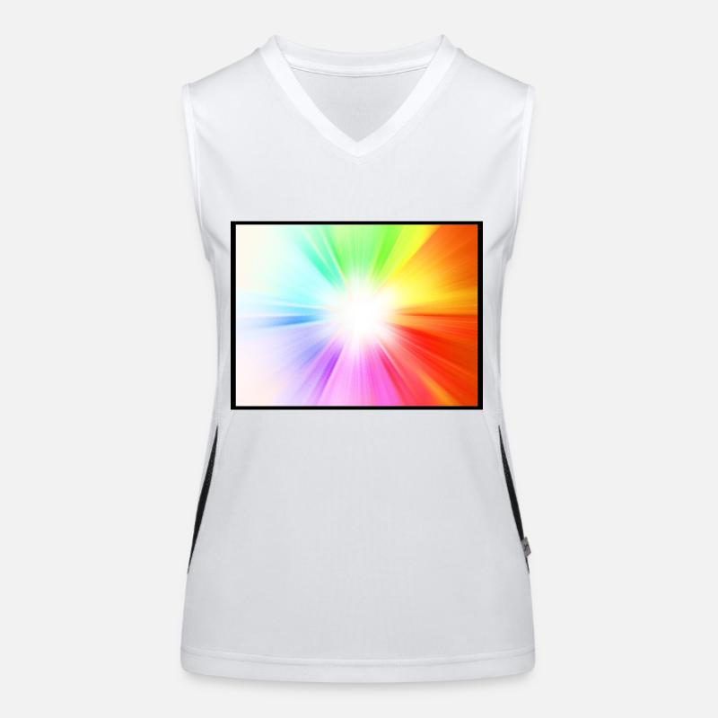 Regenbogen Punkte Funktionelles Kontrast-Tank Top für Frauen