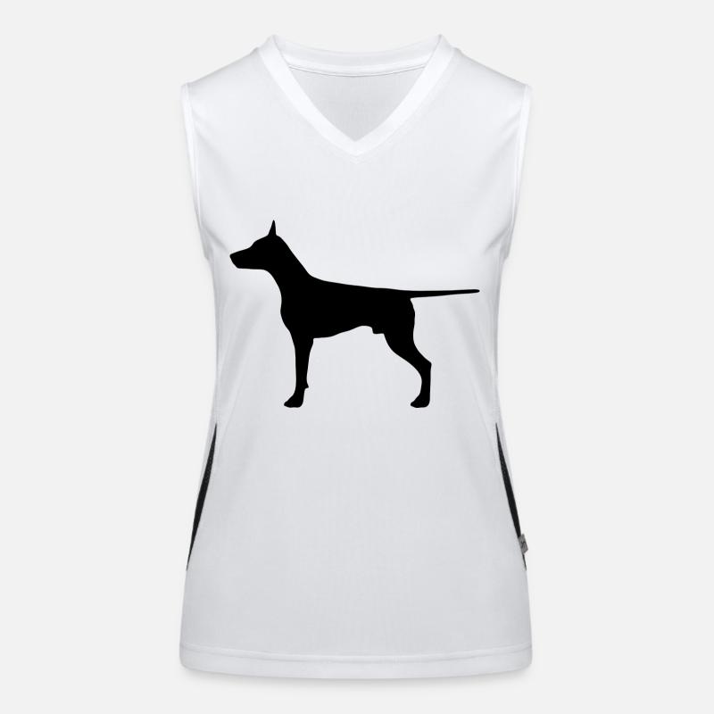 Dobermann Funktionelles Kontrast-Tank Top für Frauen